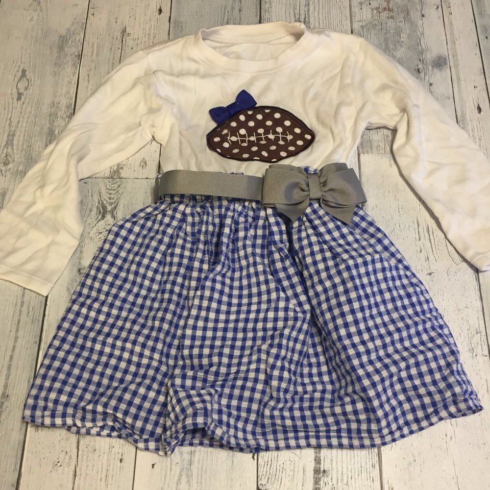 White and Blue Football Dress